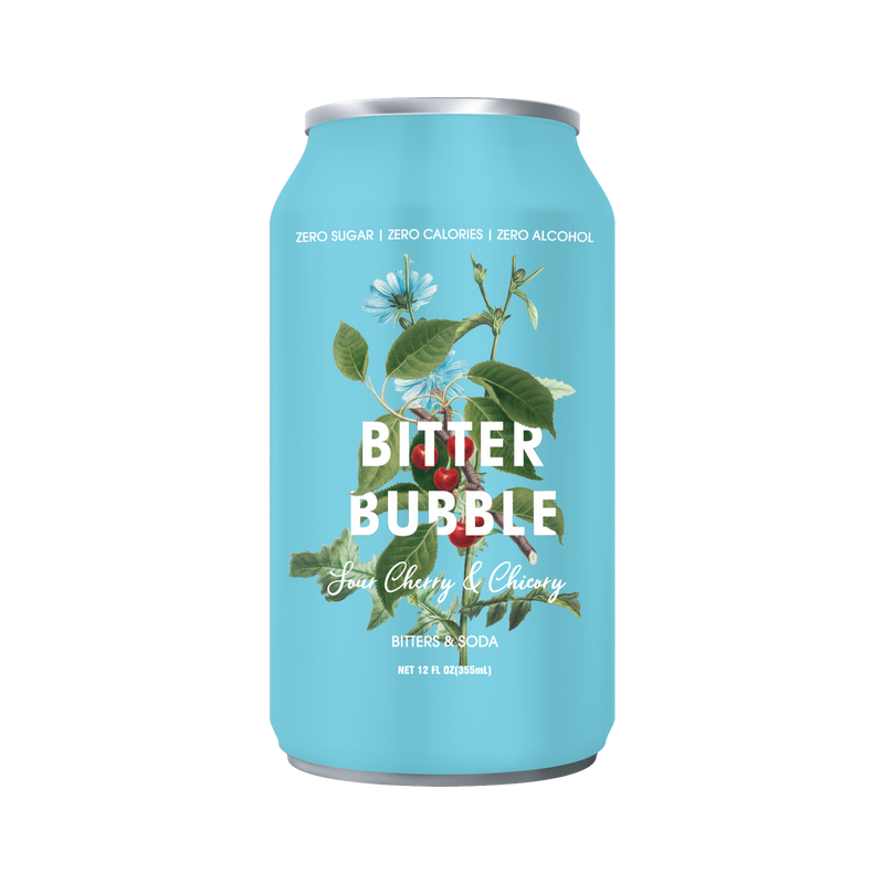 Bitter Bubble Sour Cherry and Chicory 12-pack can